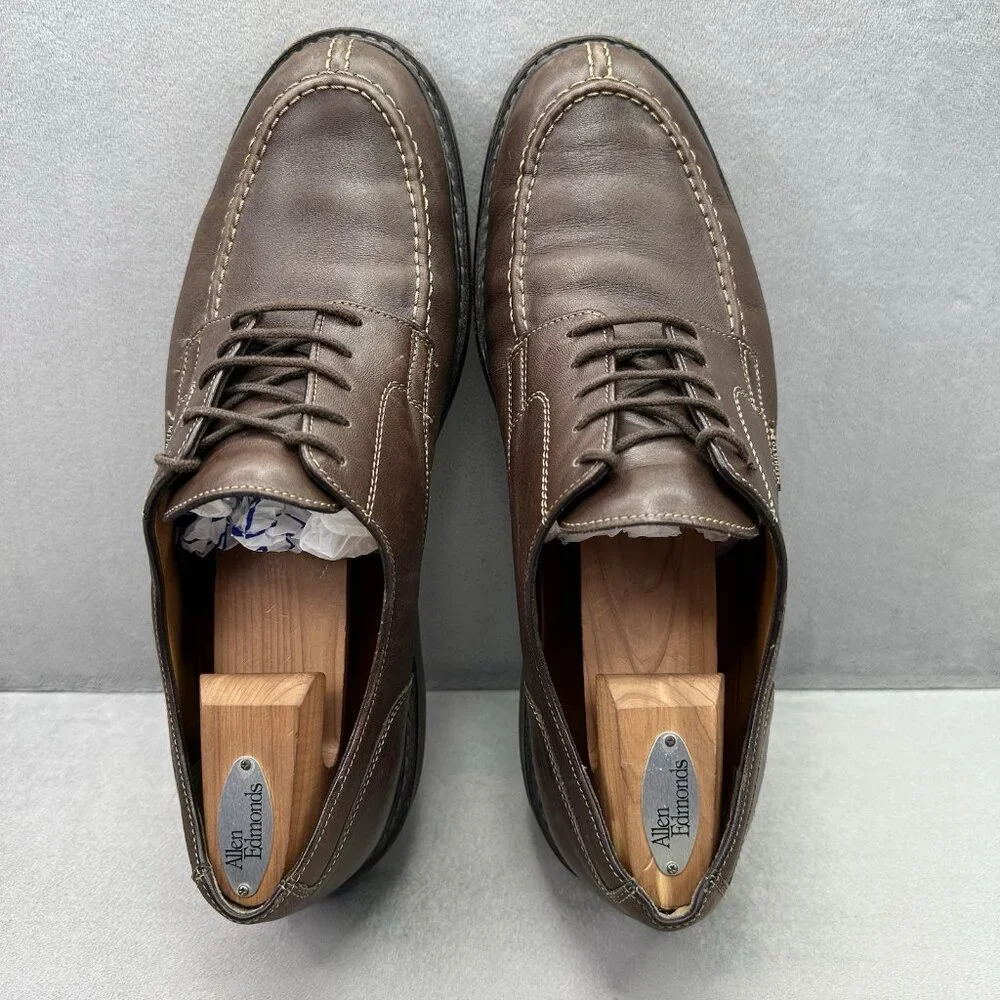 Mephisto Phoebus Mens Size 13 Derby Brown Leather Apron Seam Split Toe‎ Dress